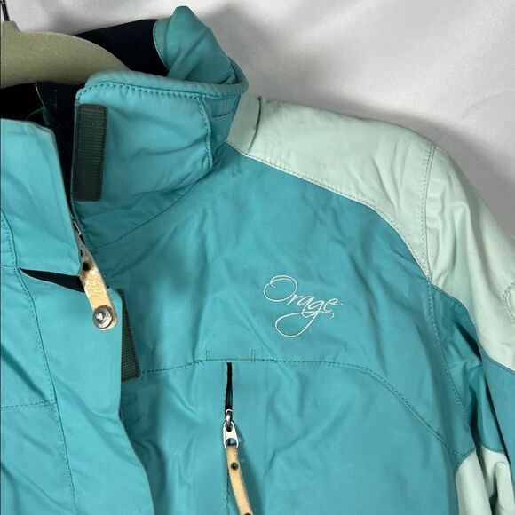 Orage Women's Aqua and Orange Ski Jacket size S - Picture 2 of 9